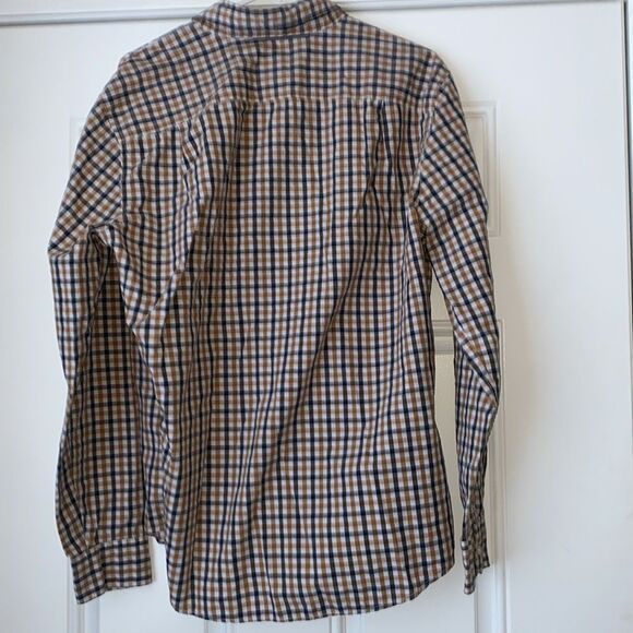 American Eagle Brown and Black Plaid Button Up Size Large - Picture 5 of 5